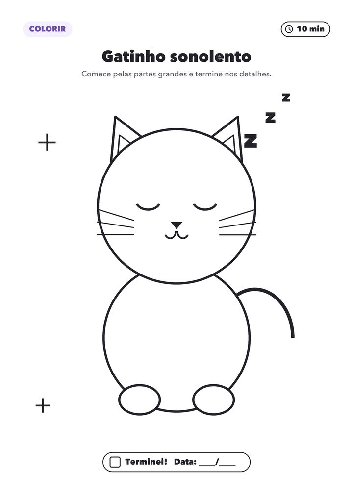 Gatinho para colorir